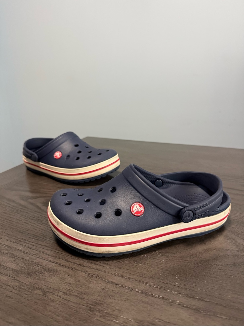 Crocs Crocband Clogs Navy Blue Red Unisex US Women’s 7 Men’s 5